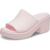 Crocs womens Brooklyn Slide Heel(Pink Milk)