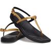 Crocs womens Miami Thong Sandal(Metallic Black)