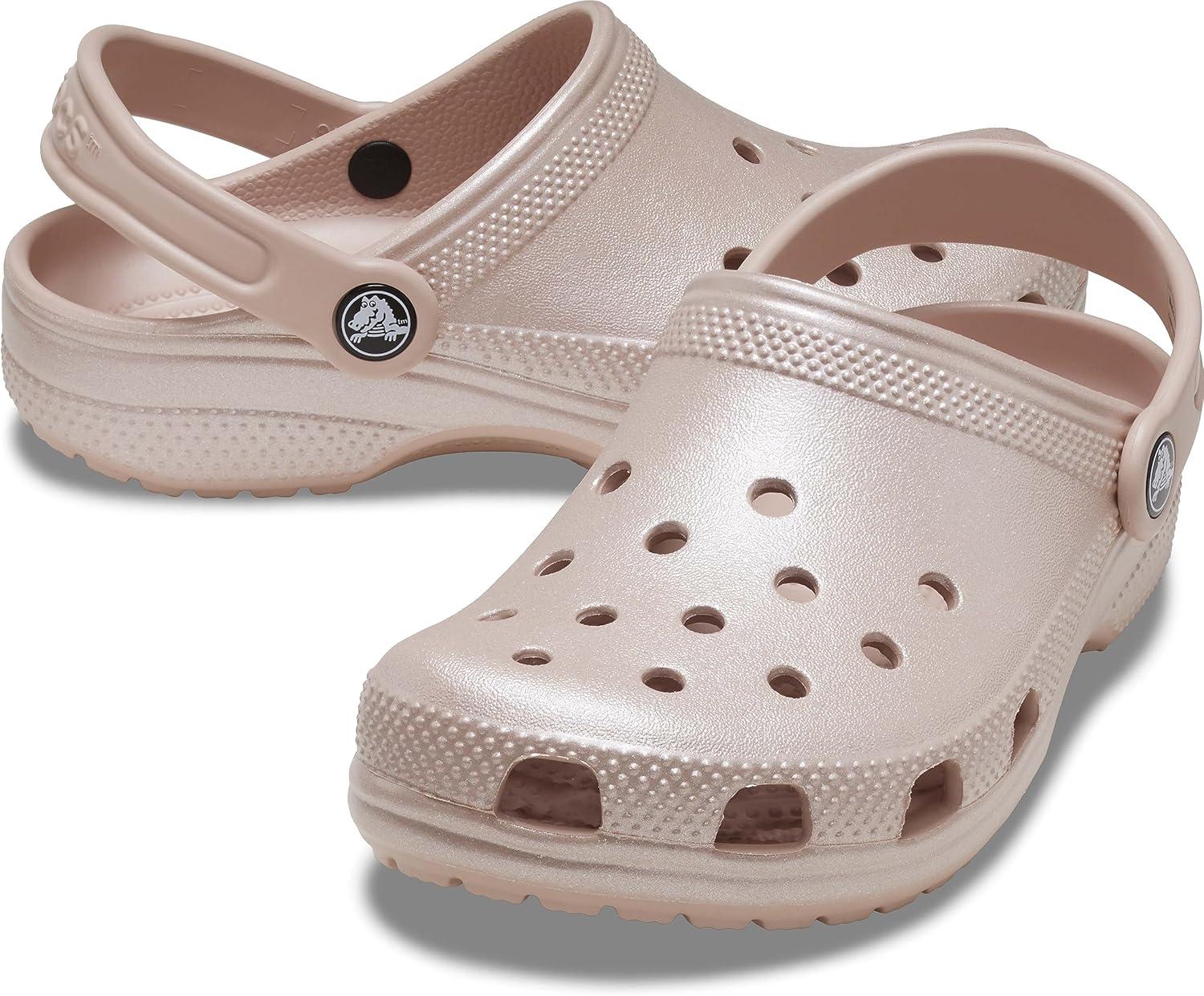 imageCrocs Kids Classic Glitter ClogsPink ClayShimmer