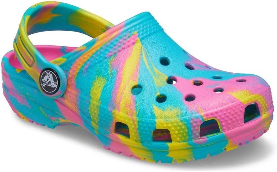 imageCrocs Kids Classic Marbled TieDye ClogsDigital AquaMulti