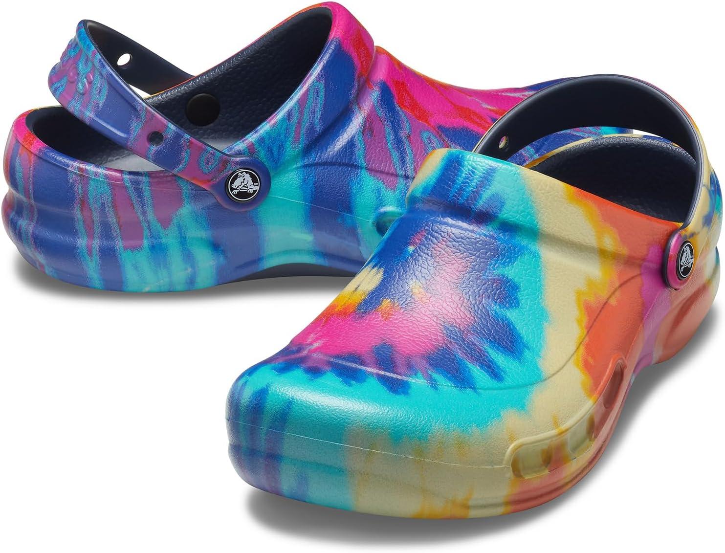 imageCrocs Unisex Adult Bistro Graphic ClogsTie DyeNavy