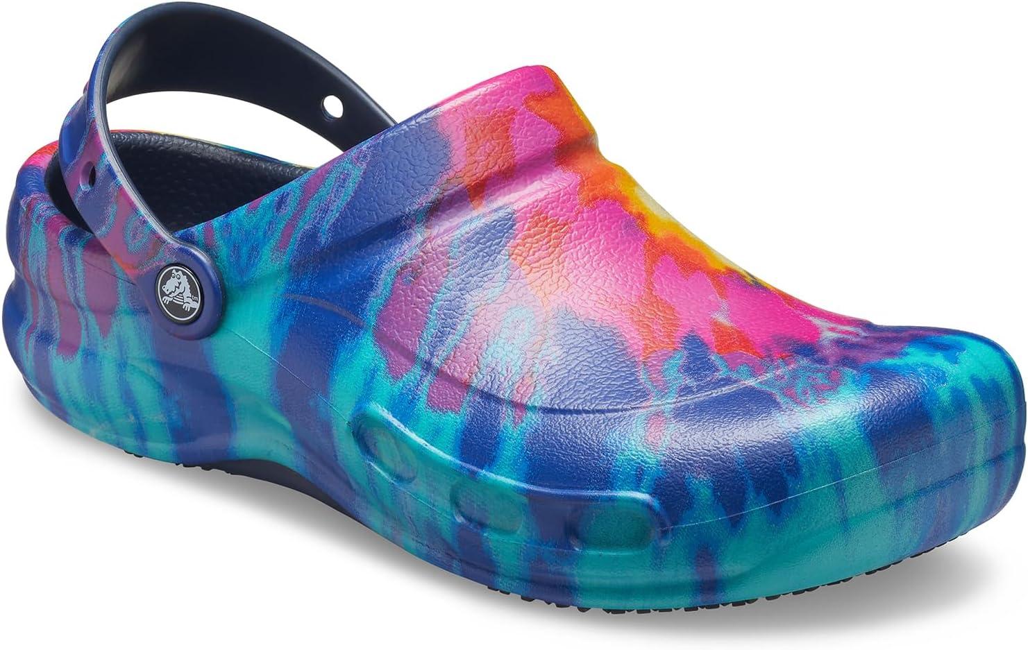 imageCrocs Unisex Adult Bistro Graphic ClogsTie DyeNavy