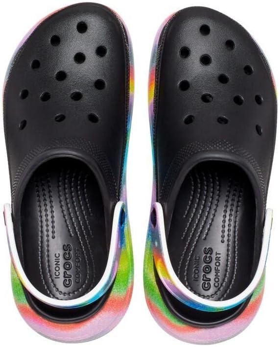 imageCrocs Unisex Adult Crush ClogsBlackMulti Spray Dye