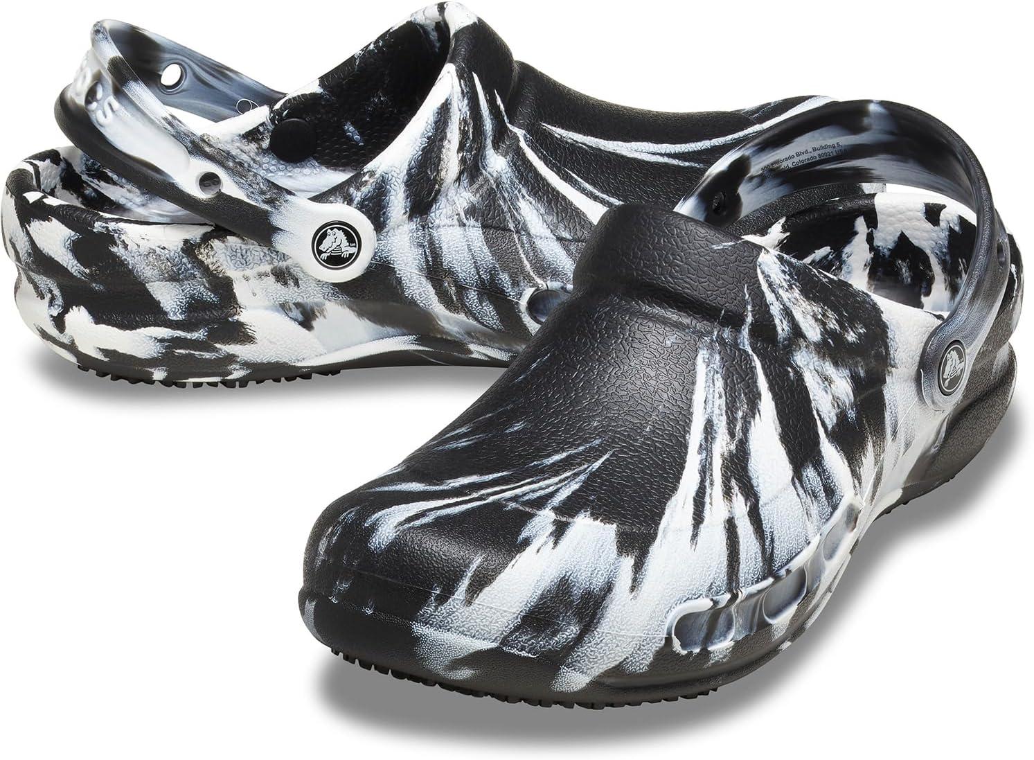 imageCrocs UnisexAdult Bistro Clogs Slip Resistant Work ShoesBlackWhite