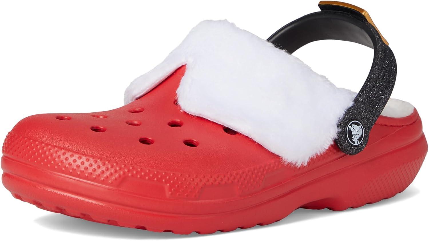 imageCrocs UnisexAdult Classic Holiday Lined ClogsVarsity RedMulti