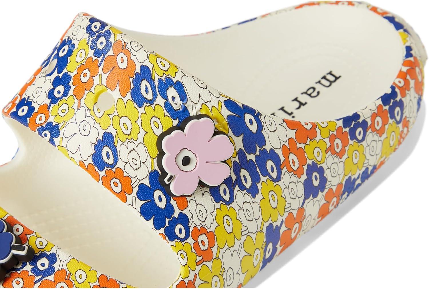 imageCrocs UnisexAdult Marimekko Classic Slides SandalFloralMarimekko