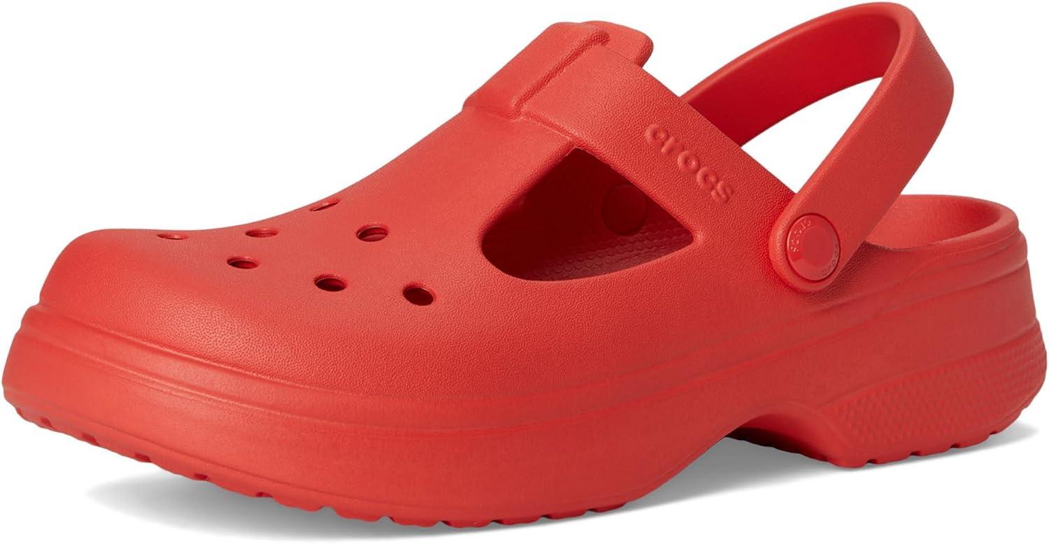 imageCrocs UnisexChild Classic Mary Jane Clogs Little KidBig KidCherry Red