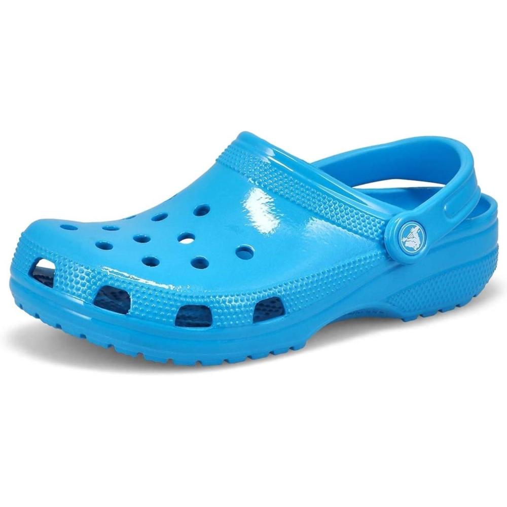 imageCrocs AdultUnisex Classic High Shine ClogNeon Ocean