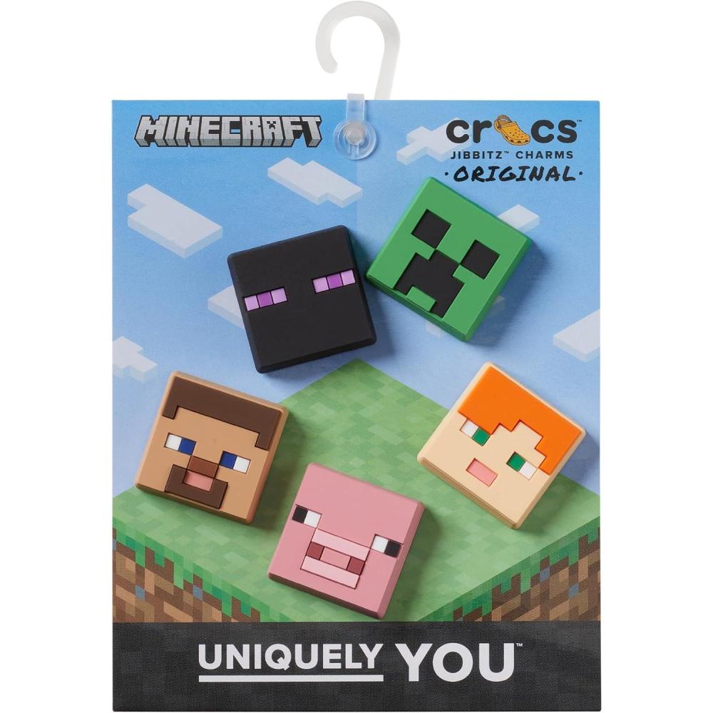 imageCrocs Jibbitz 5Pack Minecraft Shoe CharmsMinecraft 5pack