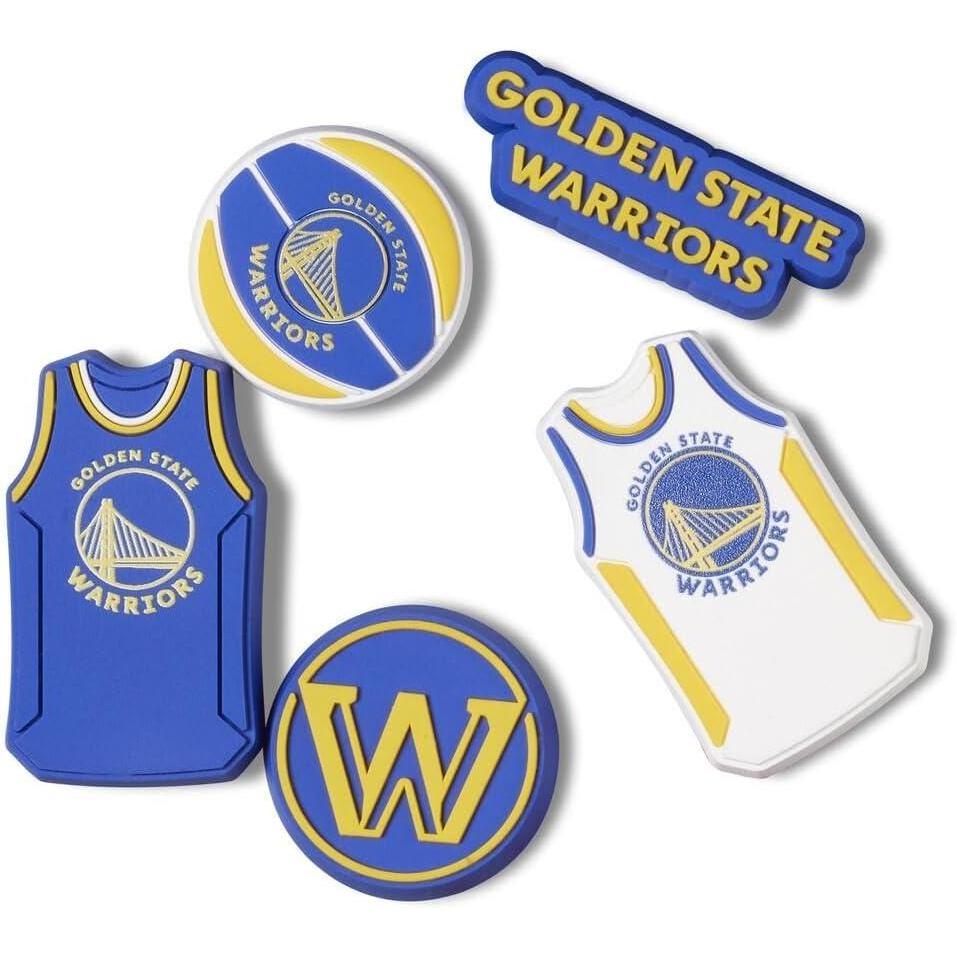 imageCrocs Jibbitz Shoe Charms NBA Basketball Teams Sports Collection Multi PacksNba Golden State Warriors