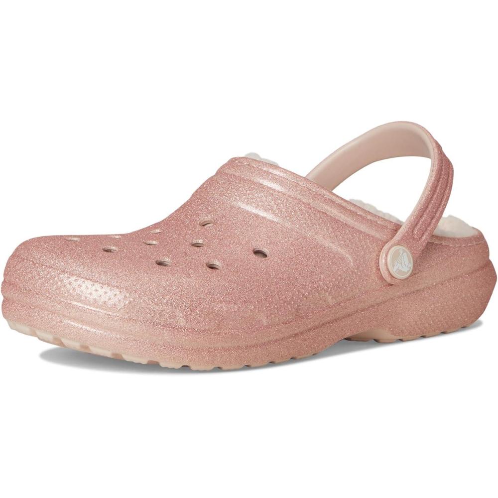imageCrocs Kids Unisex Classic Lined Glitter Clogs Little KidBig Kid Quartz 1 Medium