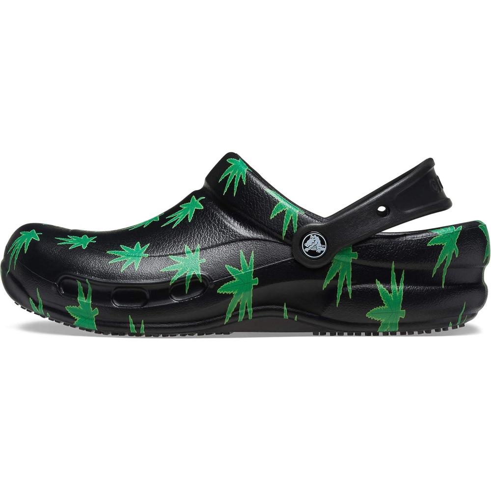 imageCrocs Unisex Adult Bistro Graphic ClogsBlackGreen Hemp