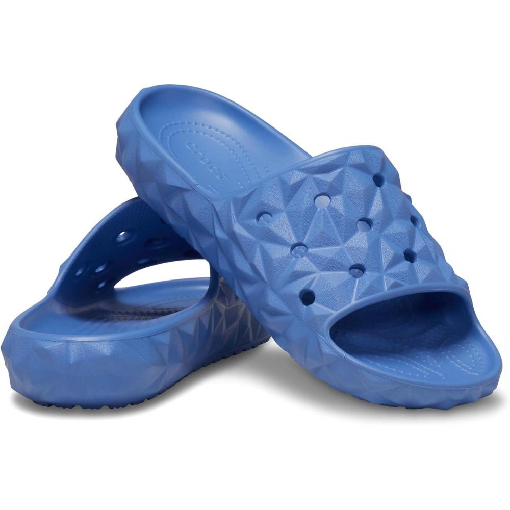 imageCrocs Unisex Adult Classic Geometric V2 SlidesElemental Blue