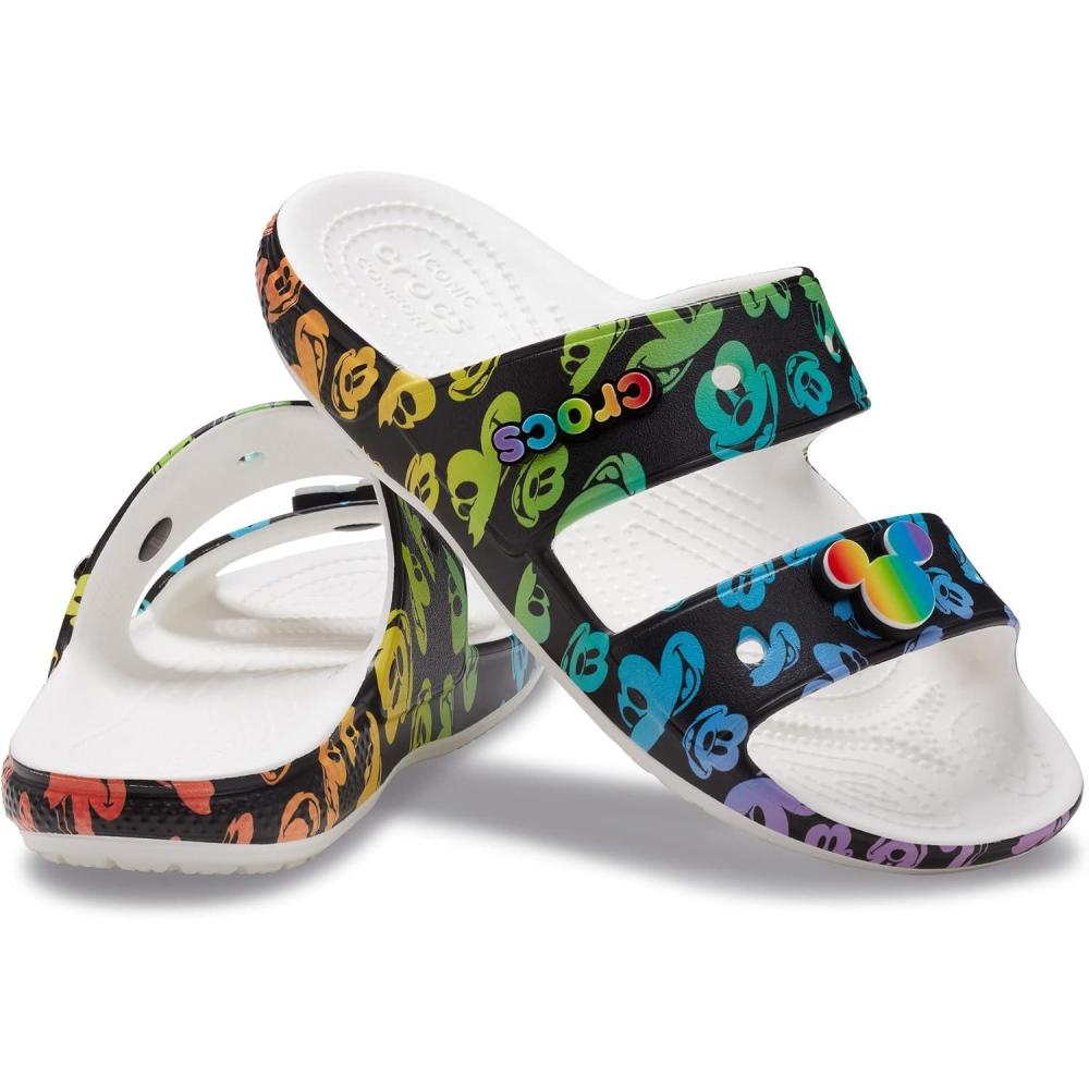 imageCrocs Unisex Adult Classic SandalsRainbowWhite