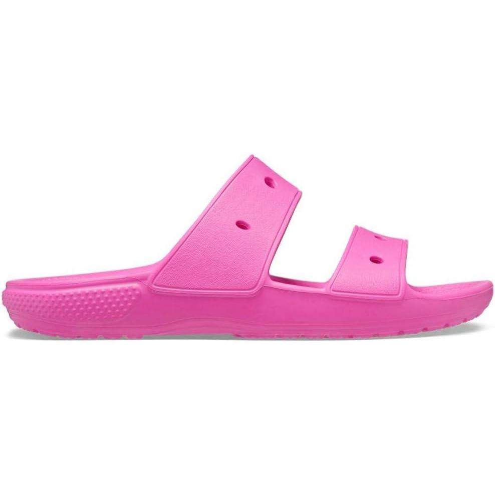 imageCrocs Unisex Adult Classic Twostrap Slide SandalsElectric Pink