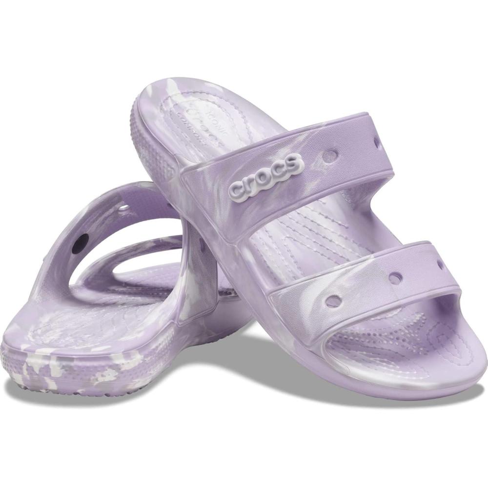 imageCrocs Unisex Adult Classic Twostrap Slide SandalsLavenderMulti