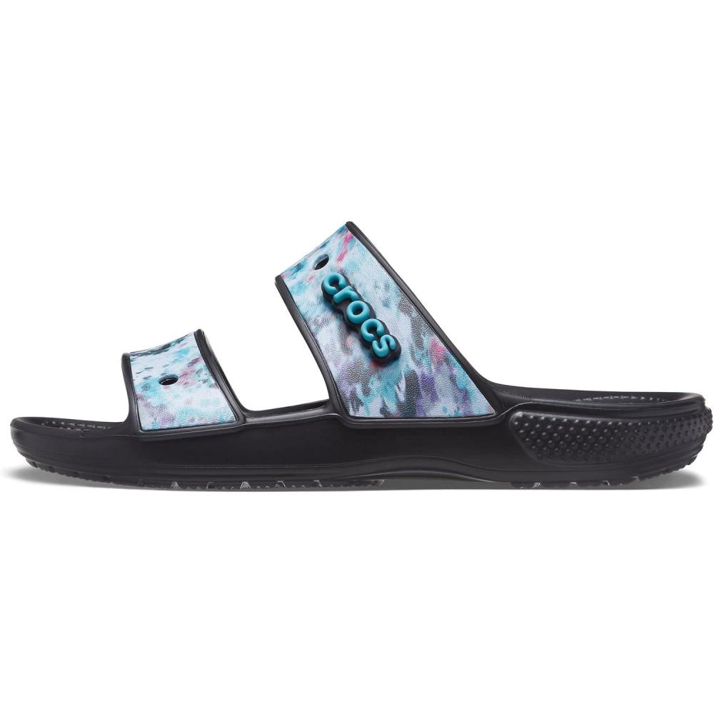 imageCrocs Unisex Adult Classic Twostrap Slide SandalsMultiBlack