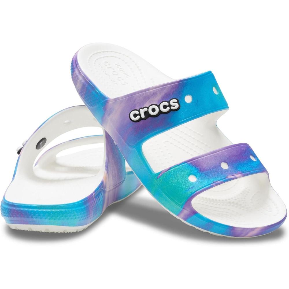 imageCrocs Unisex Adult Classic Twostrap Slide SandalsRainbow Galaxy