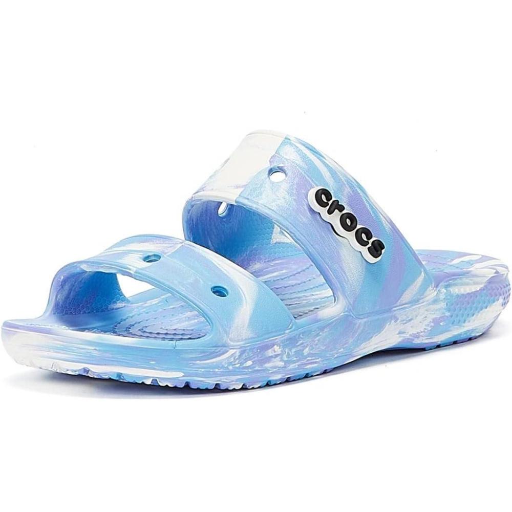 imageCrocs Unisex Adult Classic Twostrap Slide SandalsWhiteOxygen