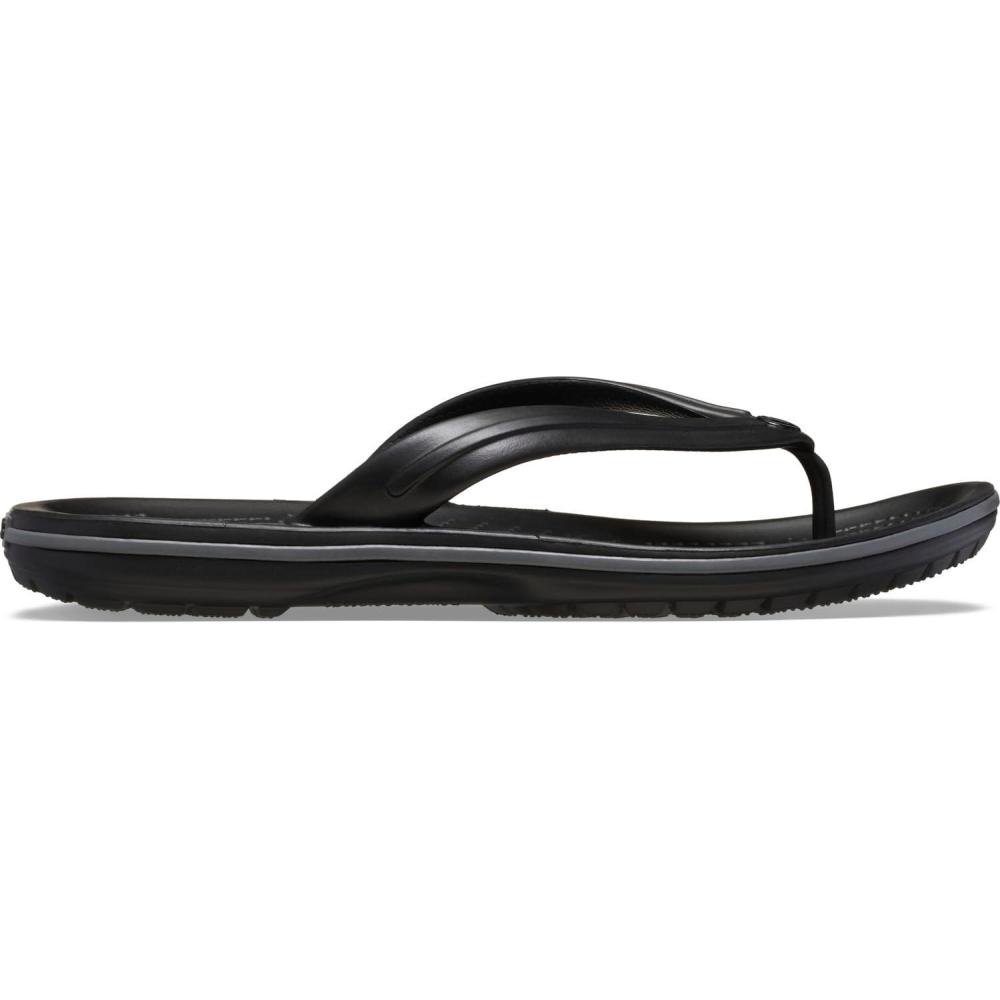 imageCrocs Unisex Adult Crocband Flip Flop SandalsBlack Slate Grey