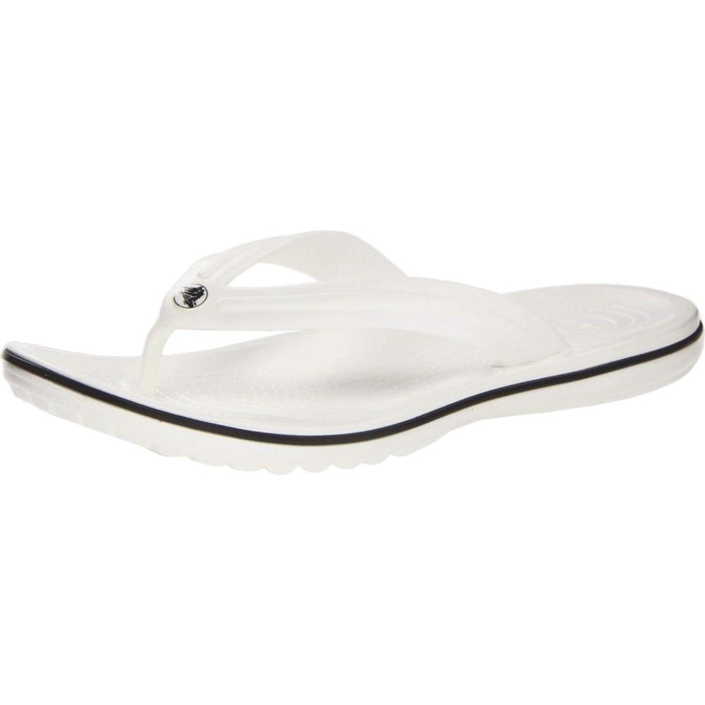 imageCrocs Unisex Adult Crocband Flip Flop SandalsWhite Black
