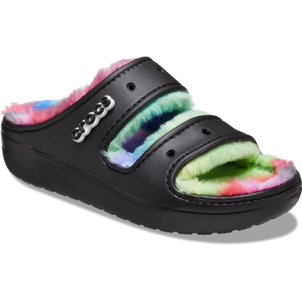 imageCrocs Unisex Classic Cozzzy SandalBlackSpray Dye