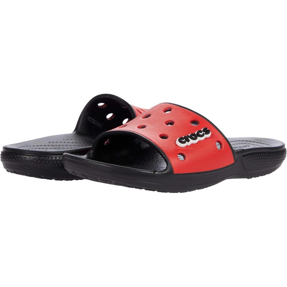 imageCrocs UnisexAdult Graphic Slide SandalBlackFlame