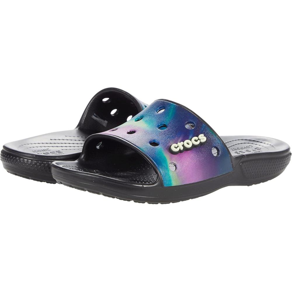 imageCrocs UnisexAdult Graphic Slide SandalMultiBlackout of This World