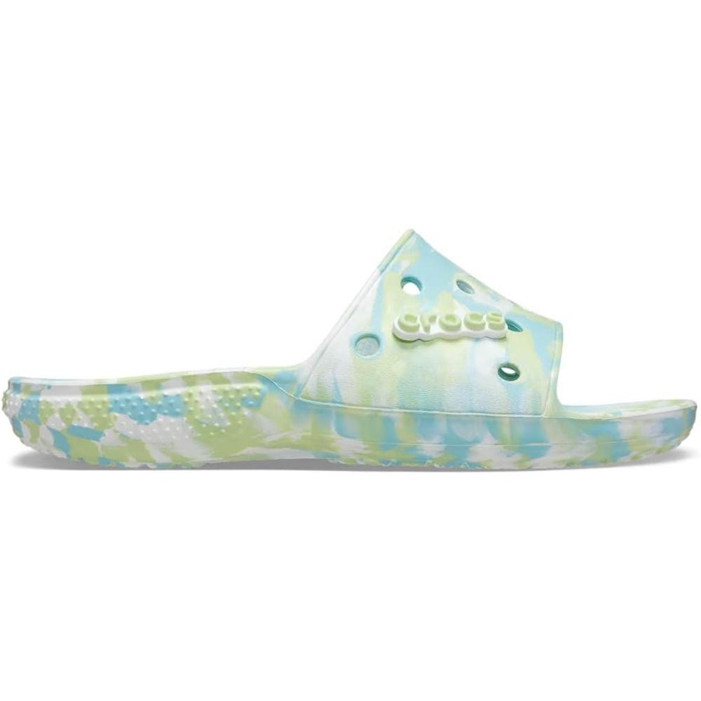 imageCrocs UnisexAdult Graphic Slide SandalPure WaterMulti Marbled Tiedye