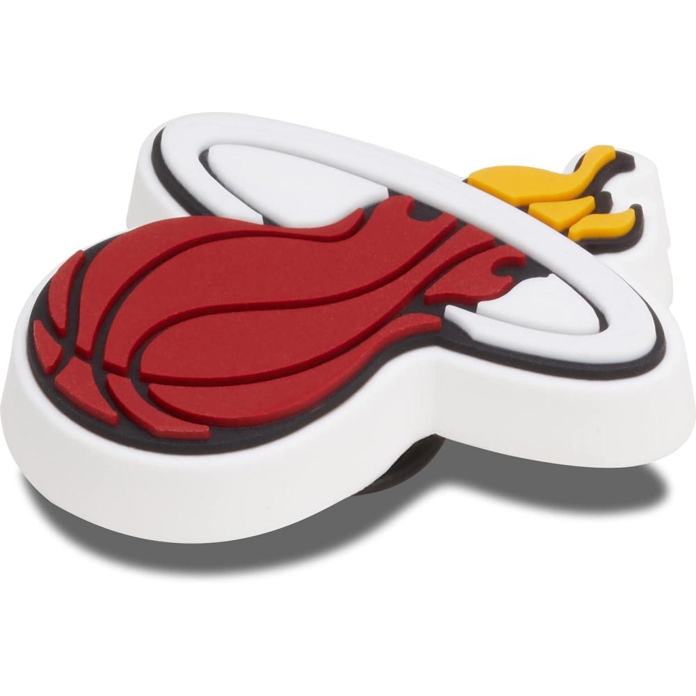 imageCrocs UnisexAdult Jibbitz Shoe Charms  NBA Basketball Team Shoe Charm Singles Sports Charms for Boys and GirlsMiami Heat