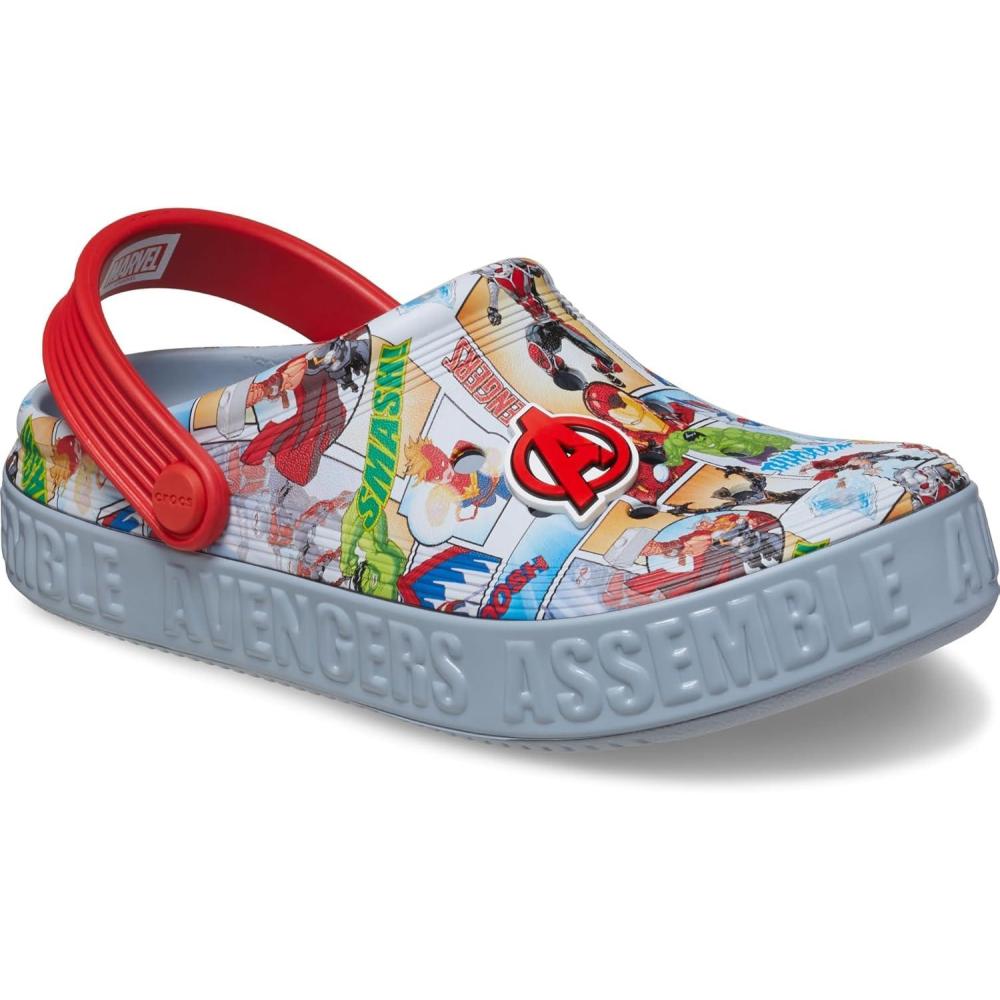 imageCrocs UnisexChild Avengers Off Court Clogs Little KidBig KidBlue Grey