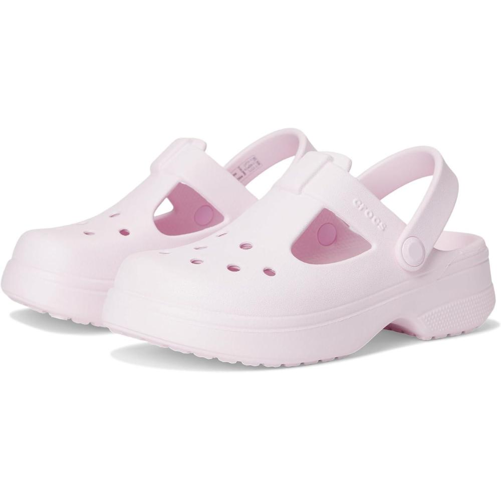 imageCrocs UnisexChild Classic Mary Jane Clogs Little KidBig KidPink Milk