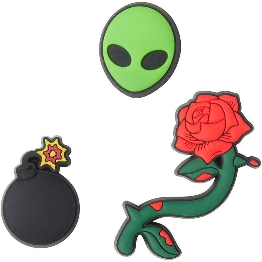 imageCrocs Unisexs Jibbitz Shoe Spirit Girls Multi Pack Charms for TeensBomb Alien