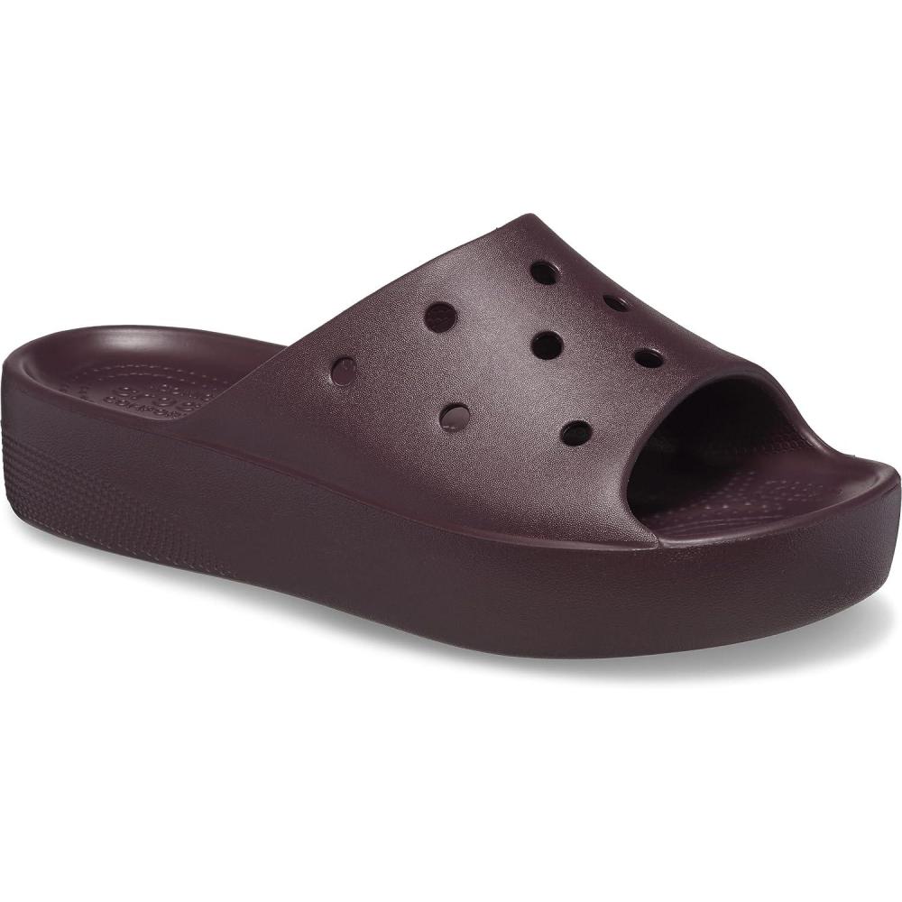 imageCrocs Womens Classic Slide  Platform SandalsDark Cherry