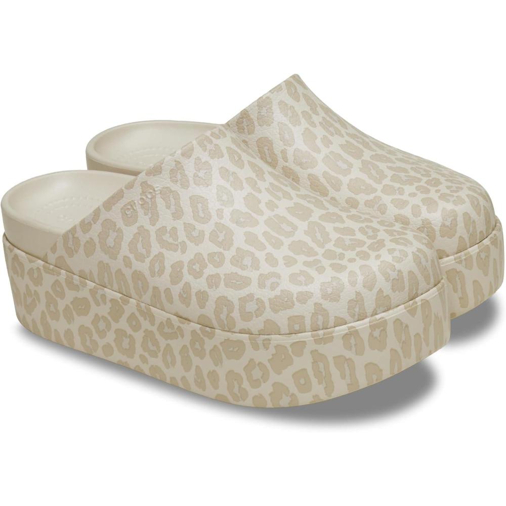 imageCrocs Womens Dylan Platform Clog Mule Platform Shoes for WomenAlmond TintLeopard