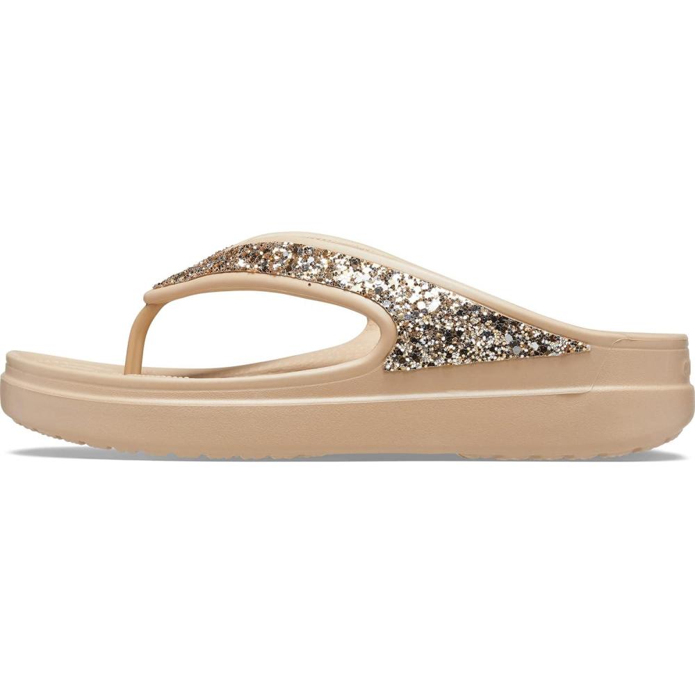 imageCrocs Womens Sloane Ombre Diamante FlipGold Glitter
