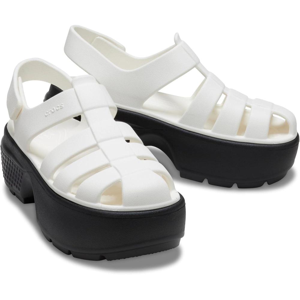 imageCrocs unisexadult Stomp Fisherman SandalChalk