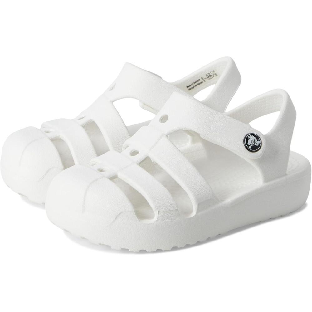 imageCrocs unisexchild Classic Fisherman Sandals ToddlerWhite