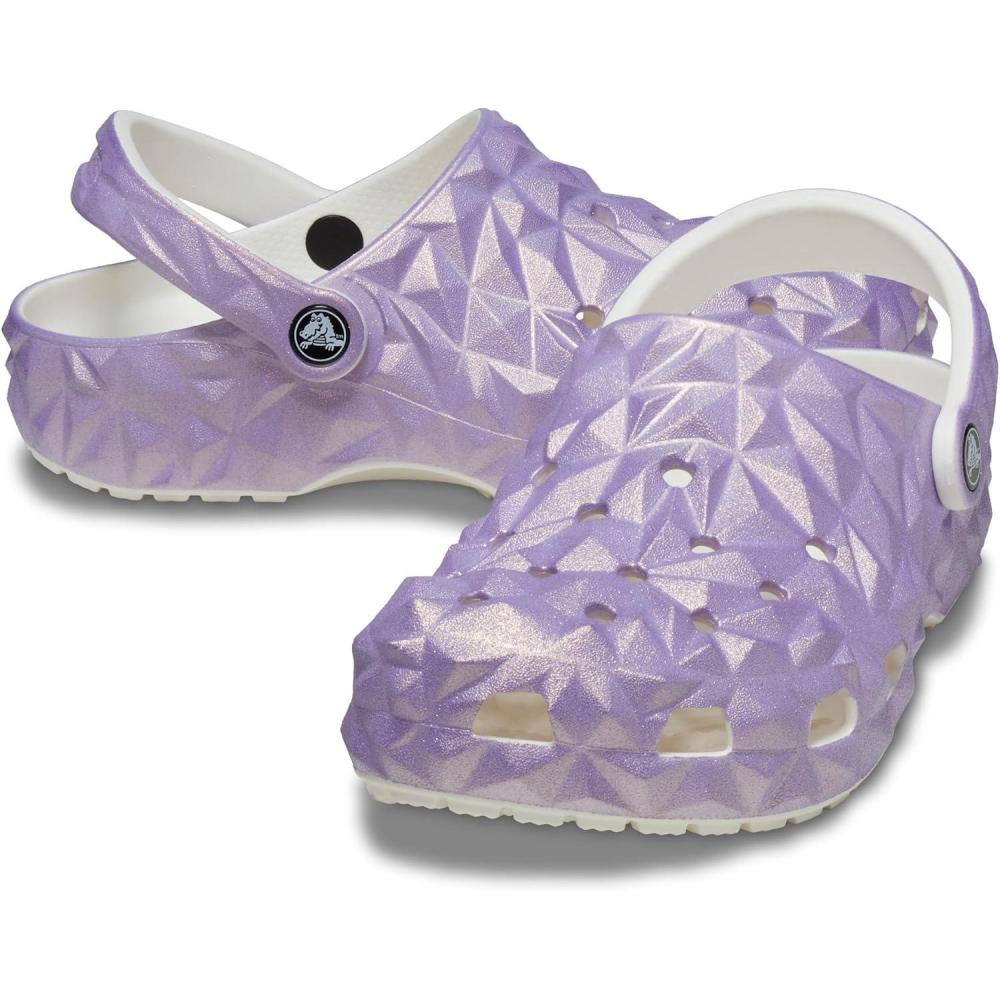 imageCrocs unisexchild Classic Geometric ClogIridescent Lilac