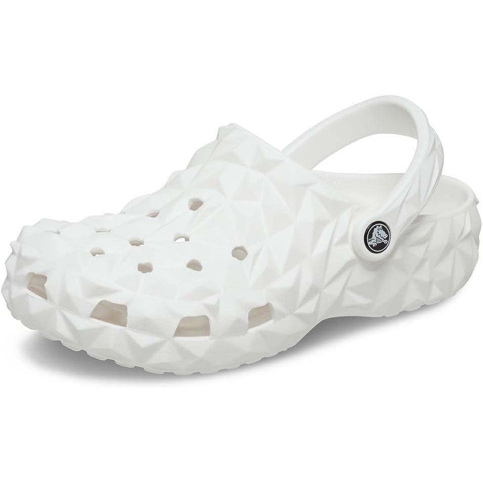 imageCrocs unisexchild Classic Geometric ClogWhite