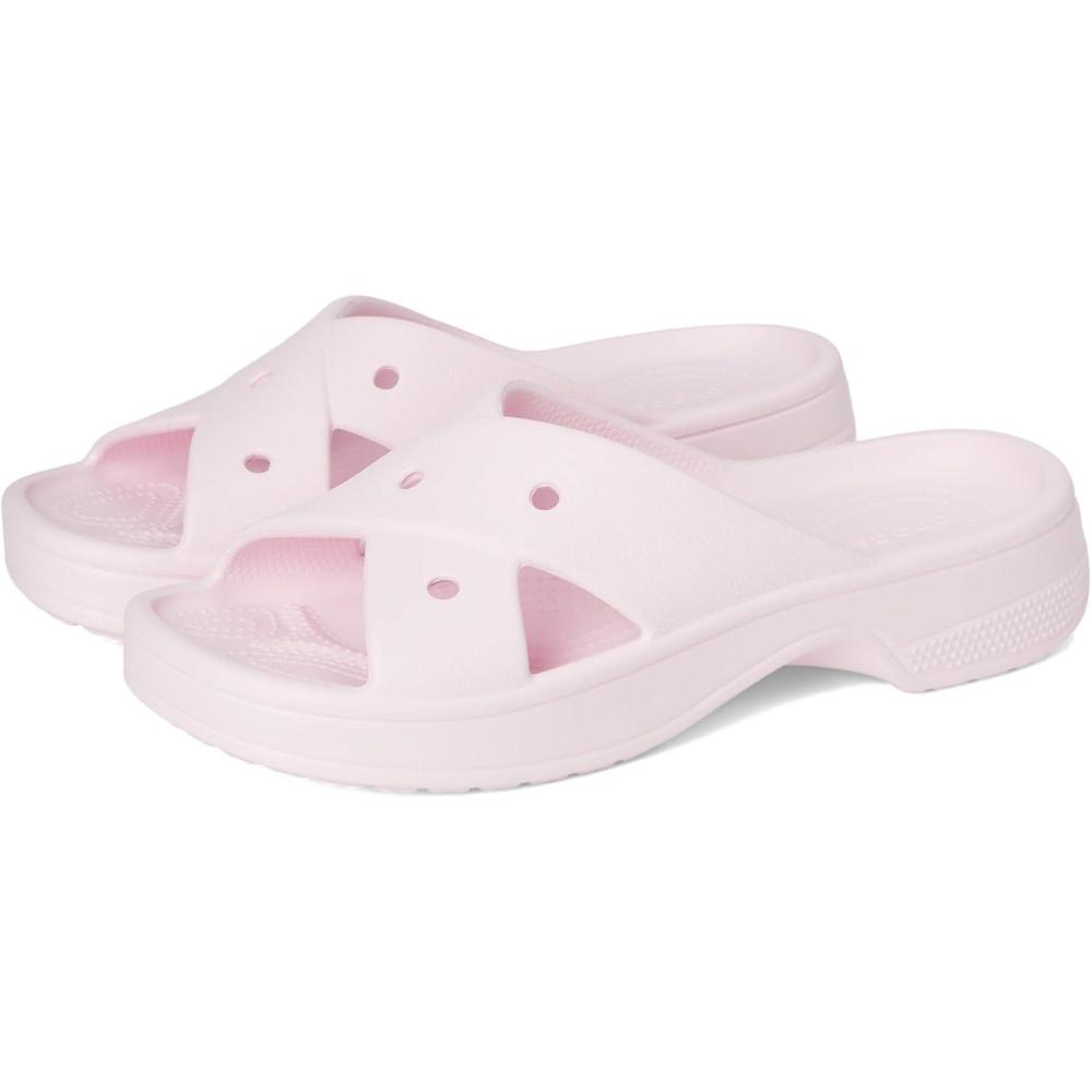 imageCrocs womens Classic Womens Cross StrapPink Milk