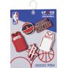 Crocs Jibbitz Shoe Charms, NBA Basketball Teams Sports Collection Multi Packs(Houston Rockets)