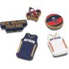 Crocs Jibbitz Shoe Charms, NBA Basketball Teams Sports Collection Multi Packs(New Orleans Pelicans)