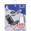 Crocs Jibbitz Shoe Charms, NBA Basketball Teams Sports Collection Multi Packs(San Antonio Spurs)