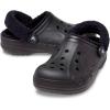 Crocs Unisex Adult Baya Lined Fuzz Strap Clogs(Black/Black)