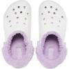 Crocs Unisex Adult Baya Lined Fuzz Strap Clogs(White/Lavender)
