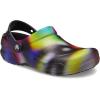 Crocs Unisex Adult Bistro Graphic Clogs(Neon Multi/Black Solarized Tie-dye)