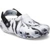 Crocs Unisex Adult Classic Adjustable Slip Resistant Work Clogs(Black/White Marbled)