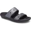 Crocs Unisex Adult Classic Two-strap Slide Sandals(Black/Glitter Rainbow)