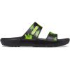 Crocs Unisex Adult Classic Two-strap Slide Sandals(Black/Lime Punch)